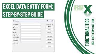 Excel Data Entry Form Step-by-Step Guide