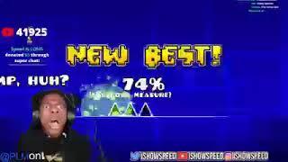 IShowSpeed cries over triple spikes  Geometry Dash