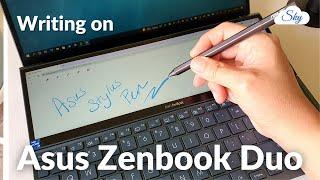 Asus Pen Stylus - writing on Asus Zenbook Duo UX482 - compared to Samsung Galaxy sPen