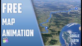 Fastest Travel Map Animation  DETAILED Tutorial  FCPX  Google Maps + Earth Studio