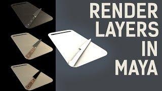 How To Use Render Layers In Maya AO & AOVs  Tutorial