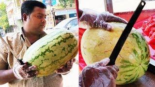 Watermelon Fruit Ninja -  Amazing 5 Big Size Watermelon Cutting Skills  Big Food Zone