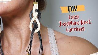 Easy Josephine Knot Macrame Earrings Step by Step Tutorial