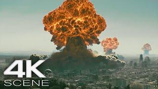 Nuclear Explosions Demolish City 2024 4K Scene  FALLOUT