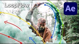 Loop flow After Effects  - Animate flow 2D Image - After Effects effects tutorial