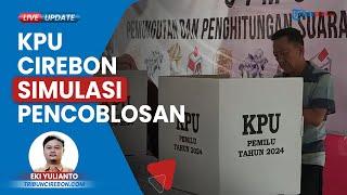 KPU Kota Cirebon Gelar Simulasi Pencoblosan dan Penghitungan Suara Pemilu 2024 di TPS 018 Kesambi