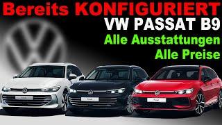 VW Passat B9 2024 komplett konfiguriert  Business Elegance R-Line  Alle Ausstattungen & Preise 