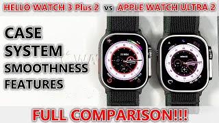 Hello Watch 3 Plus 2 SmartWatch vs Original Apple Watch Ultra 2 COMPARISON System Case Smoothness