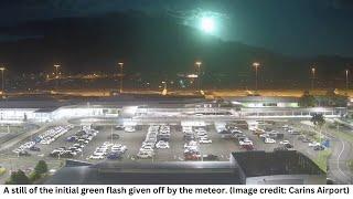 Rare green fireball explodes over Australia creating bright flash visible for hundreds of miles