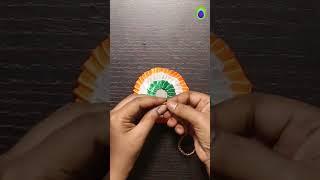 #diy   How to Make Tricolour Badge for Independence Day & Republic Day  Badge Making Idea #shorts