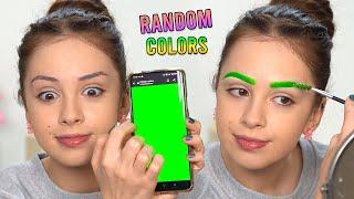 RANDOM COLOR MAKEUP CHALLENGE ... that was a mess lol