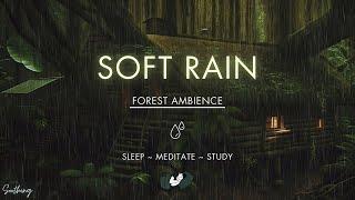 Soft Rain On Forest Cabin  NO MIDROLL ADS  Soothing Rain Sounds For Sleeping RDR2