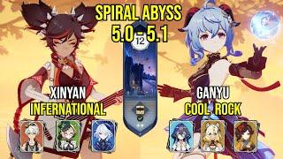 C6 Xinyan Infernational & C0 Ganyu Cool Rock ft. Xilonen  Spiral Abyss 5.1 - 5.0  Genshin Impact