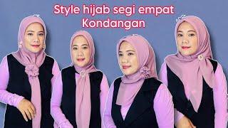 Tutorial hijab segi empat cantik untuk kondangan#subscribe #tutorialhijabsegiempat #hijabtutorial