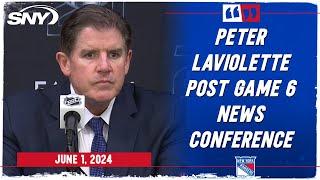 Peter Laviolette on disappointment of Rangers Game 6 loss to Panthers ending their season  SNY