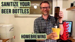 Easy way to sanitize beer bottles for homebrewing