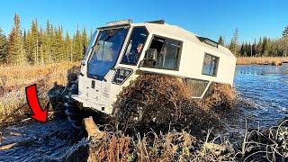 SHERP Busting Beaver Dams and Towing Through THICK Muskeg