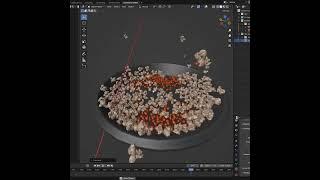 Popcorn popping sim Geometry nodes particle system test
