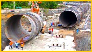 BIGGEST DAM PIPE  Amazing Largest Pipe Installation Process