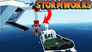 VTOL PLANE RESCUE MISSIONS - Stormworks Build and Rescue Gameplay Roleplay - Open Sea Survival