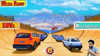 GTA 5 Indian HatchBack Vs SUVs Mega Ramp Challenge GTA 5