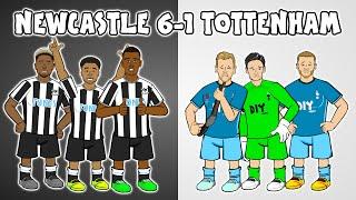 6-1 NEWCASTLE vs SPURS Goals Highlights Isak Murphy Joelinton Wilson