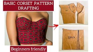 HOW TO DRAFT A BASIC CORSET PATTERN  A step by step tutorial for beginners