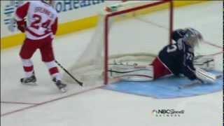 NHL Red Wings @ Blue Jackets Damien Brunner Amazing Shootout Goal - 12113