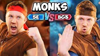 5th Edition vs Baldurs Gate 3 Monks