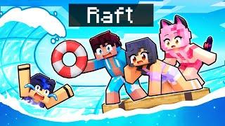 Trapped On A DIAMOND RAFT In Minecraft