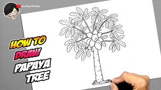 How to draw Papaya Tree