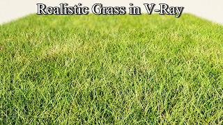 3DS MaX tutorial - Realistic Grass in Vray using Vray fur + Texture