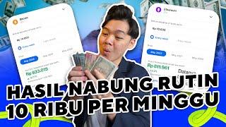 REVIEW HASIL NABUNG RUTIN CRYPTO 10 RIBU PER MINGGU PAKAI APLIKASI PLUANG