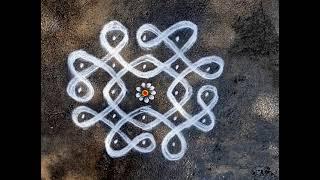 easy and simple  5dots sikku kolam @praveeseasykolam