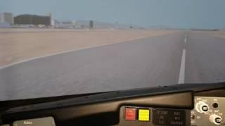 Landing at Las Vegas in a Boeing 737 Simulator