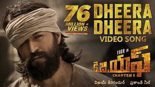 Dheera Dheera Full Video Song  KGF Telugu Movie  Yash  Prashanth Neel  Hombale  Ravi Basrur