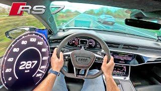 Audi RS7 C8 fighting its way through traffic on the AUTOBAHN