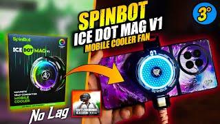 SpinBot Ice Dot Mag V1 Magnetic Mobile Gaming Cooling Fan  Best Mobile Gaming cooler Fan