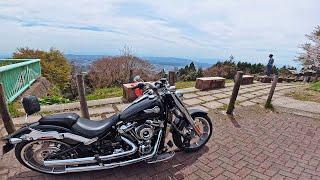 Harley Davidson Fat Boy Ride Yabitsu Pass JAPAN exhaust sound Only asmr