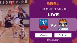 Cēsis 2012 vs BC Kalev CramoKK Sokud 2012  BBBL Boys U12 Final Stage  Challenge Cup