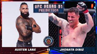 Austen Lane vs Jhonata Diniz Prediction  #UFCVegas91  Bloody Water Podcast