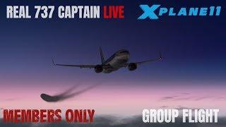 REAL 737 Pilot LIVE  MEMBERS GROUP FLIGHT #1  Stansted - Prague  X-Plane 11