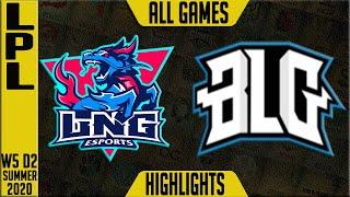 LNG vs BLG Highlights ALL GAMES  LPL Summer 2020 W5D2  LNG Esports vs Bilibili Gaming