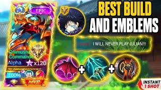 Alpha Best New Emblem and Build For 1Hit Combo MLBB GAMEPLAY - Build Top 1 Global Alpha  MLBB