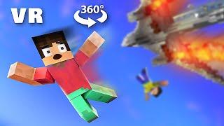 360° VR - Plane Crash Minecraft Animation