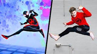 Across The Spider-Verse Stunts In Real Life - Challenge