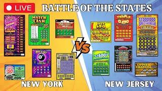 BATTLE OF THE STATESNEW YORK vs. NEW JERSEY SCRATCH OFF LOTTERY TICKETS
