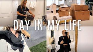 day in my life back home settling in unboxing packages + packing up again 