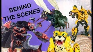 Behind the Scenes Bumblebee VS Bumblebee VS Cheetor  Transformers Stop Motion Animation 