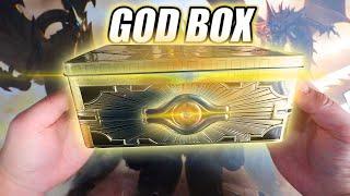 GOD BOX NEW GOLD SARCOPHAGUS 2019 MEGA TIN OPENING BEST KONAMI PRODUCT EVER?